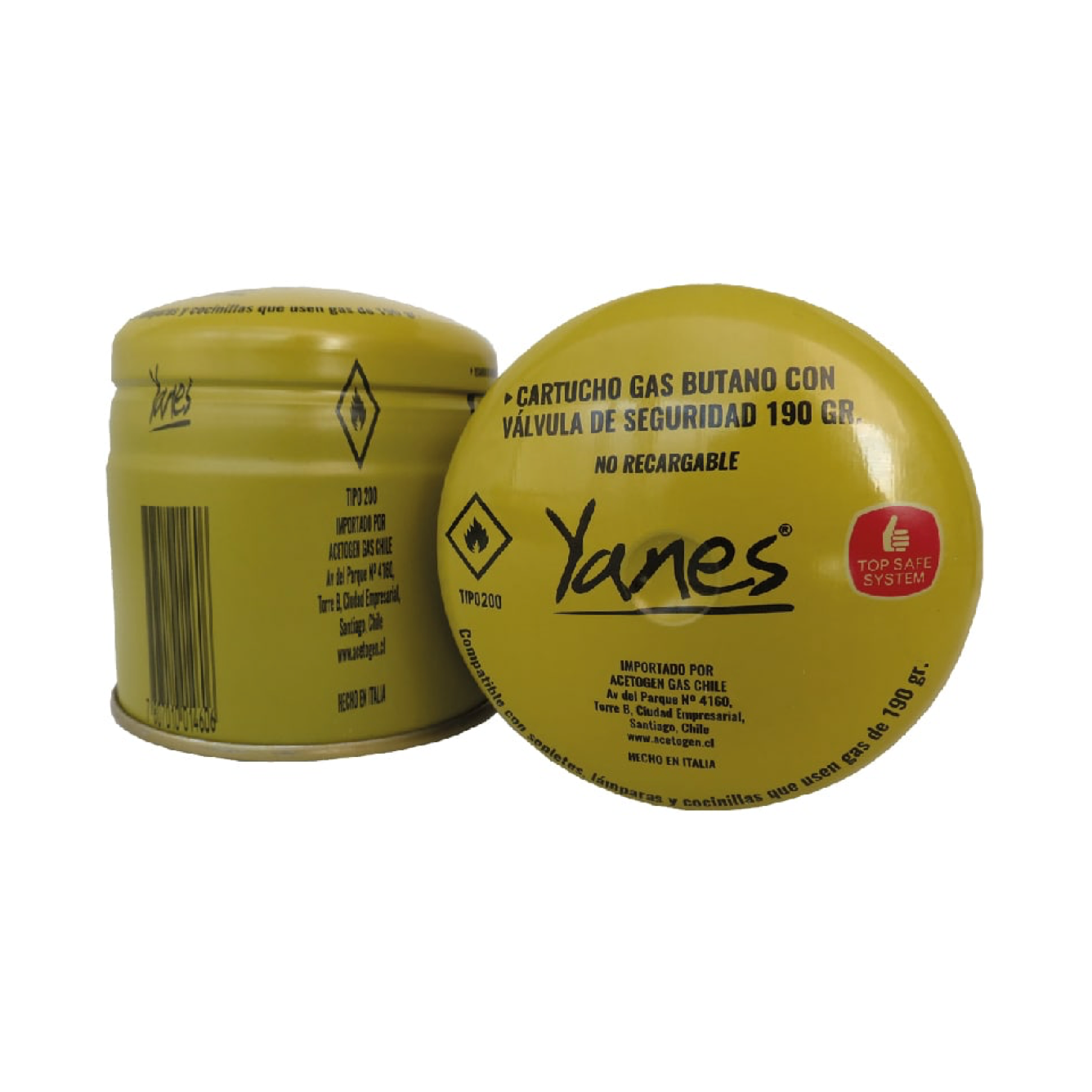 Cartucho Gas 190 Grs Yanes