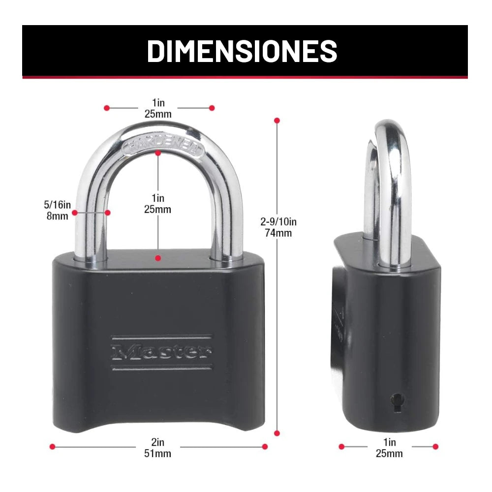 Candado Acero Master Lock Resistente al Corte 178d